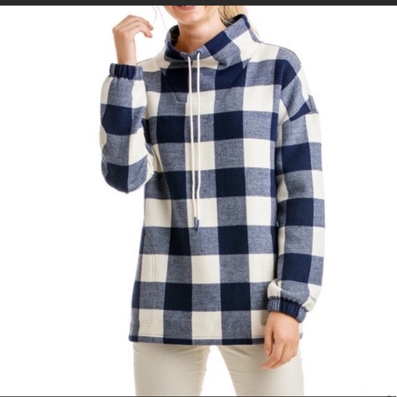 Vineyard Vines Sweaters - Vineyard vines buffalo check funnel neck pullover